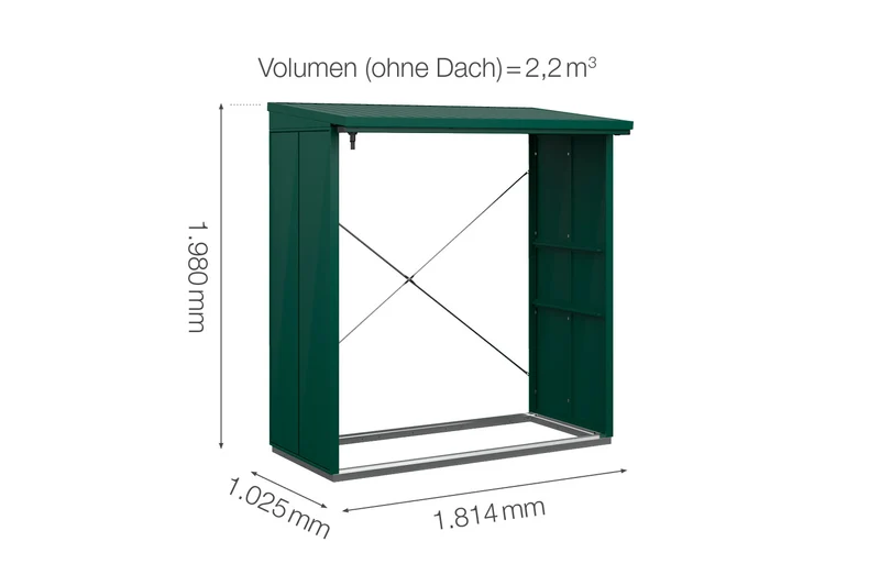 Hörmann Kaminholzregal Modern für Berry Gerätehaus