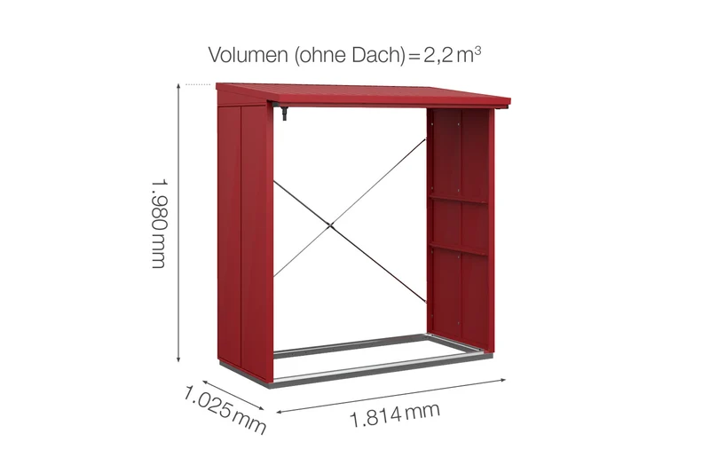 Hörmann Kaminholzregal Modern für Berry Gerätehaus