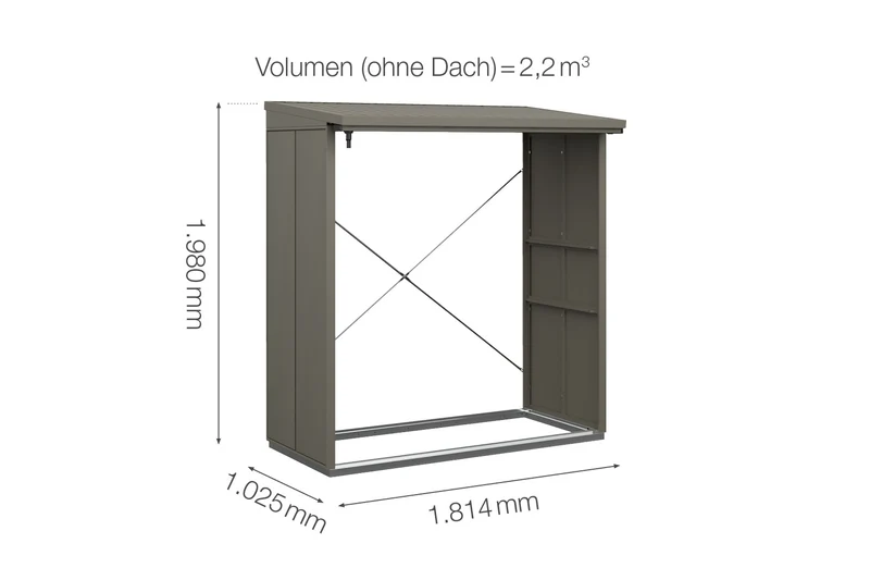 Hörmann Kaminholzregal Modern für Berry Gerätehaus