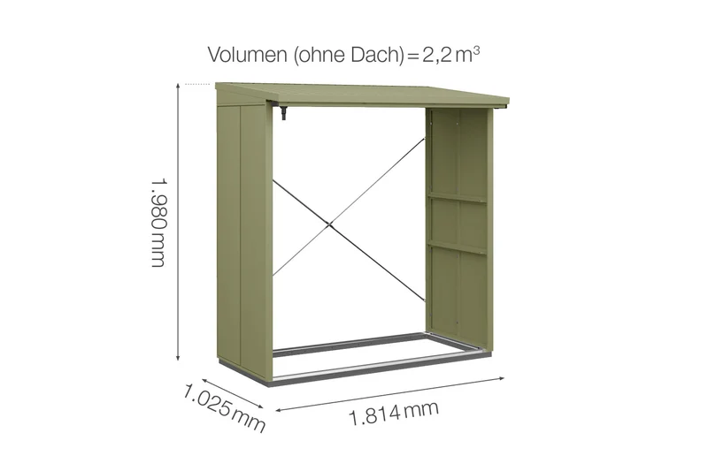 Hörmann Kaminholzregal Modern für Berry Gerätehaus