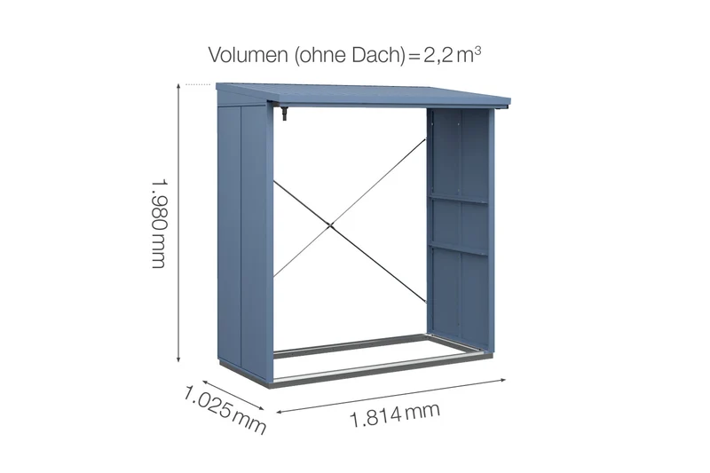 Hörmann Kaminholzregal Modern für Berry Gerätehaus