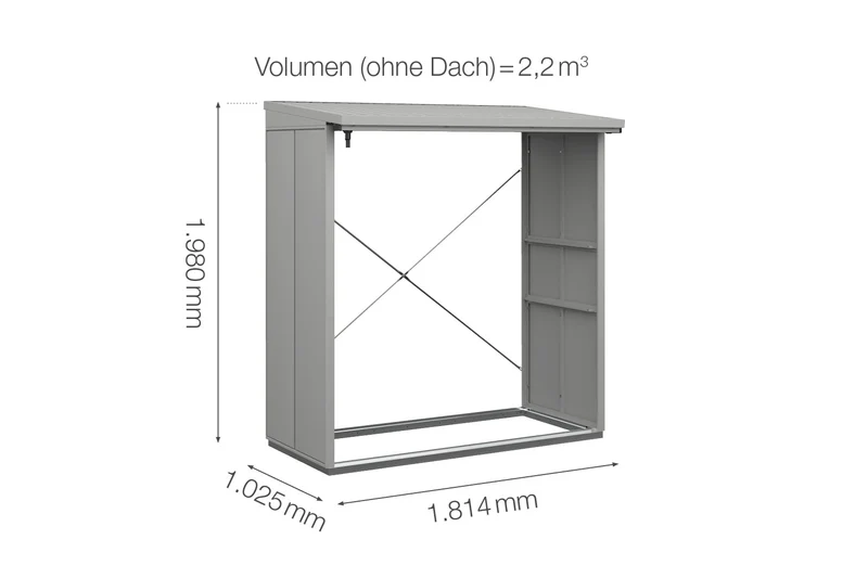 Hörmann Kaminholzregal Modern für Berry Gerätehaus