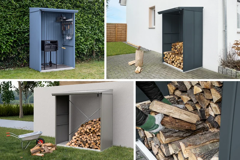 Hörmann Kaminholzregal Modern für Berry Gerätehaus