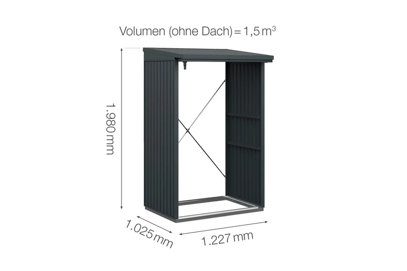 Hörmann Kaminholzregal Classic für Berry Gerätehaus