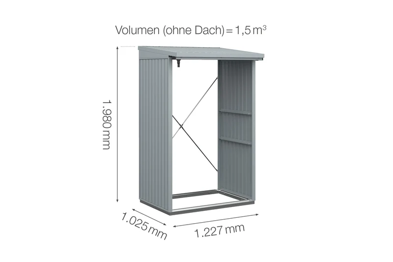 Hörmann Kaminholzregal Classic für Berry Gerätehaus