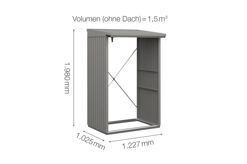 Hörmann Kaminholzregal Classic für Berry Gerätehaus