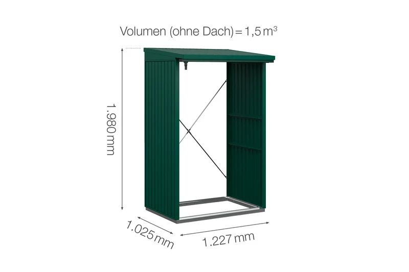 Hörmann Kaminholzregal Classic für Berry Gerätehaus