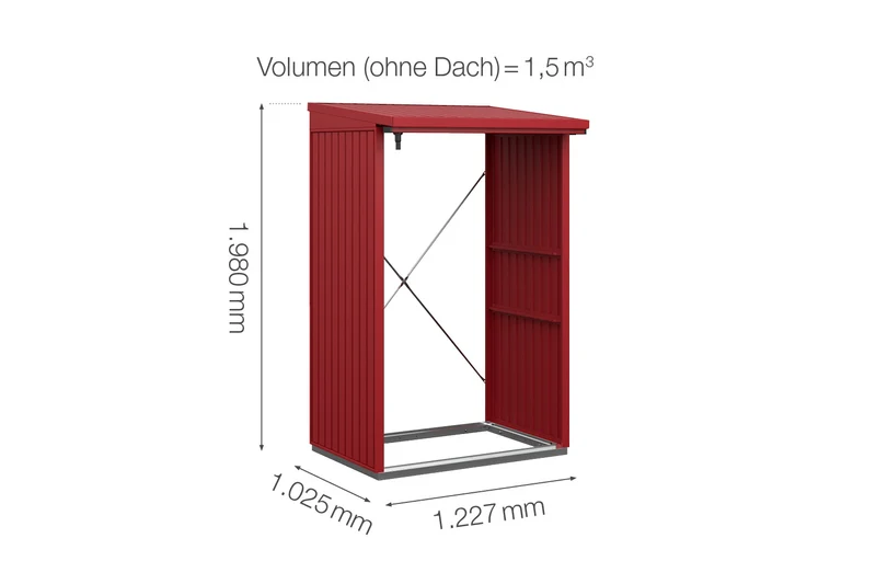 Hörmann Kaminholzregal Classic für Berry Gerätehaus