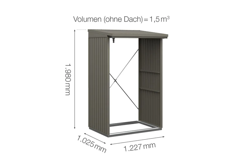 Hörmann Kaminholzregal Classic für Berry Gerätehaus