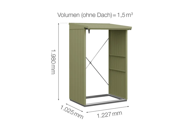 Hörmann Kaminholzregal Classic für Berry Gerätehaus