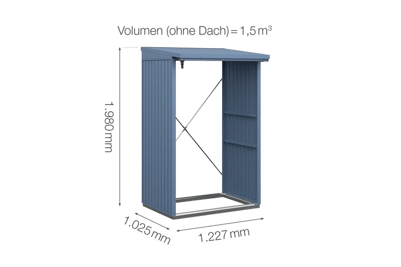 Hörmann Kaminholzregal Classic für Berry Gerätehaus