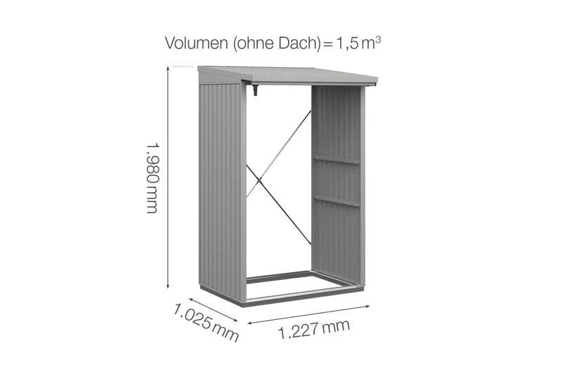Hörmann Kaminholzregal Classic für Berry Gerätehaus