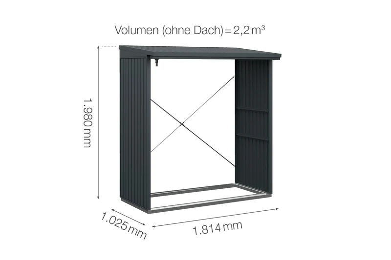 Hörmann Kaminholzregal Classic für Berry Gerätehaus