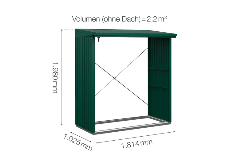 Hörmann Kaminholzregal Classic für Berry Gerätehaus