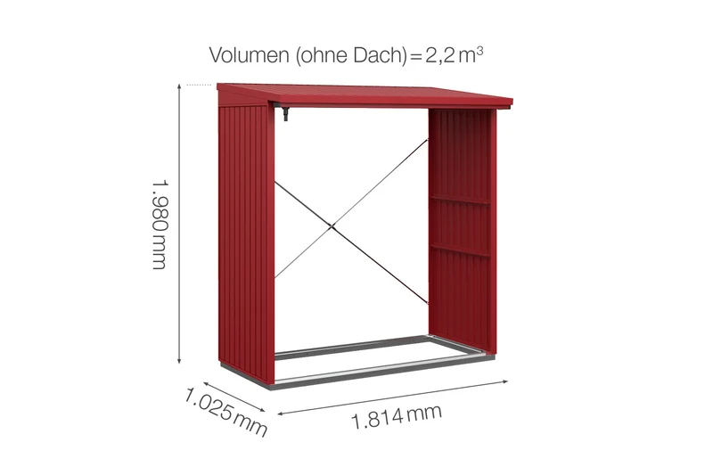 Hörmann Kaminholzregal Classic für Berry Gerätehaus