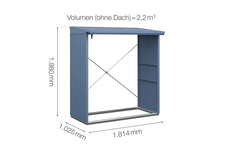 Hörmann Kaminholzregal Classic für Berry Gerätehaus
