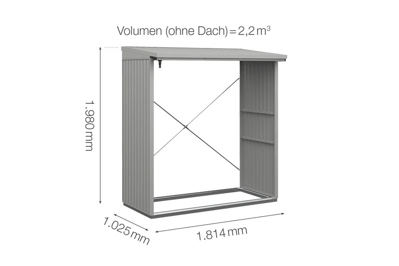 Hörmann Kaminholzregal Classic für Berry Gerätehaus