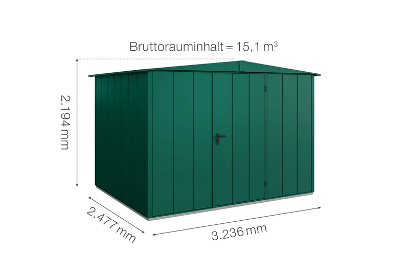 Hörmann Gerätehaus Modell Berry Modern Typ 3 mit Satteldach