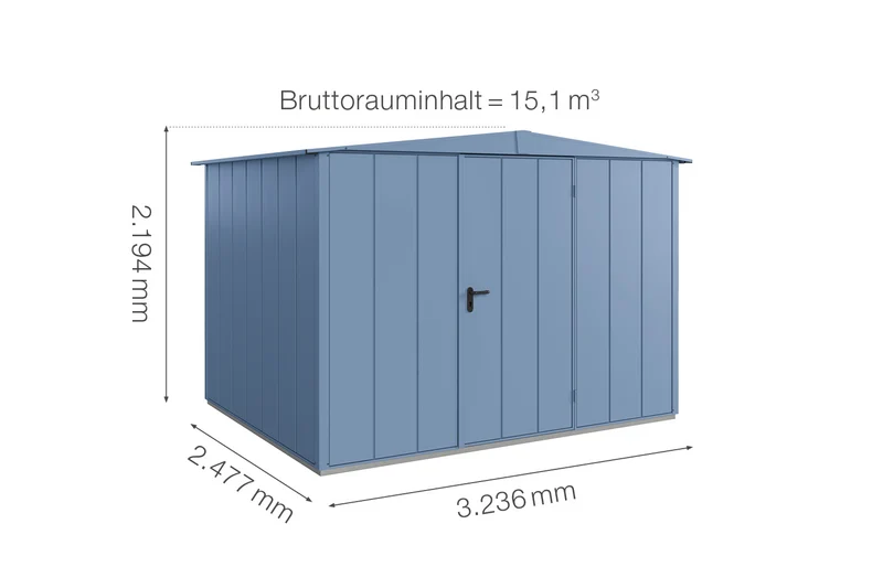Hörmann Gerätehaus Modell Berry Modern Typ 3 mit Satteldach