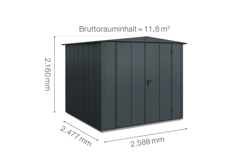 Hörmann Gerätehaus Modell Berry Modern Typ 2 mit Satteldach