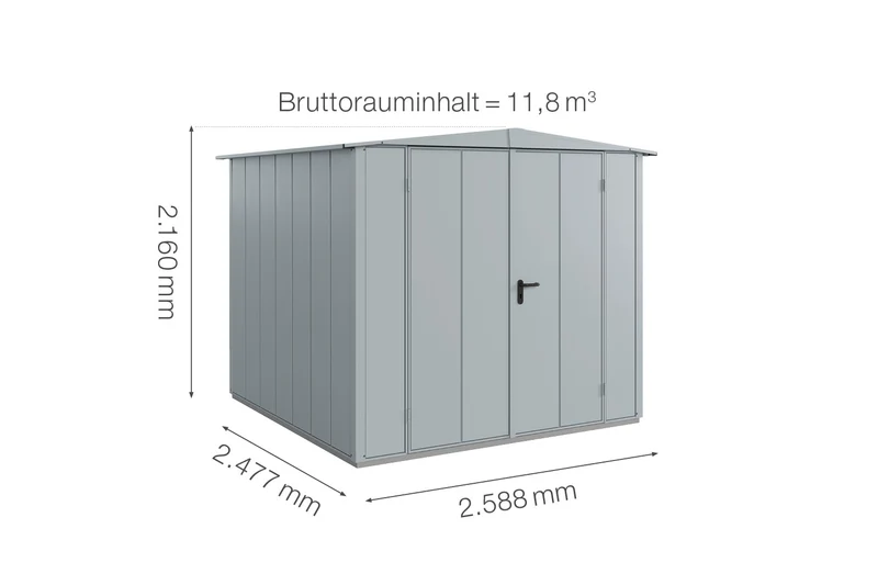 Hörmann Gerätehaus Modell Berry Modern Typ 2 mit Satteldach