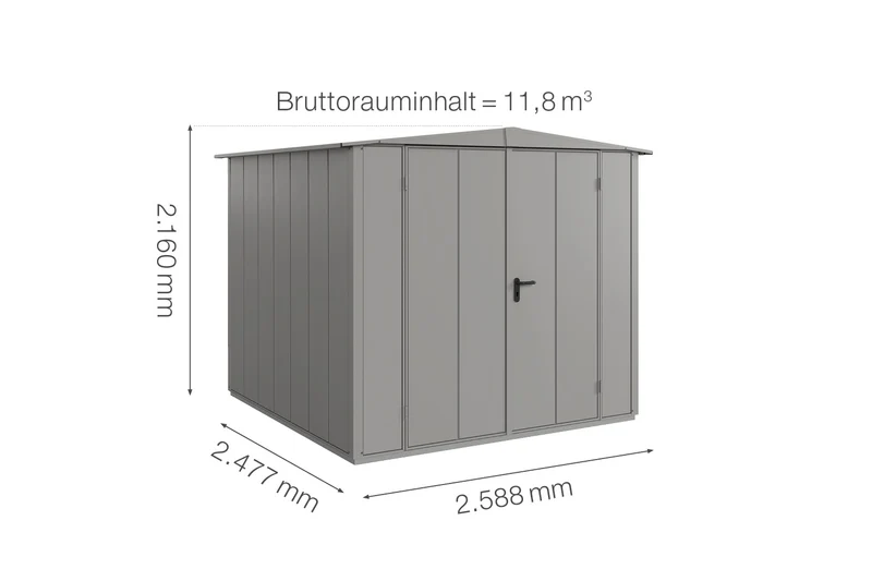 Hörmann Gerätehaus Modell Berry Modern Typ 2 mit Satteldach