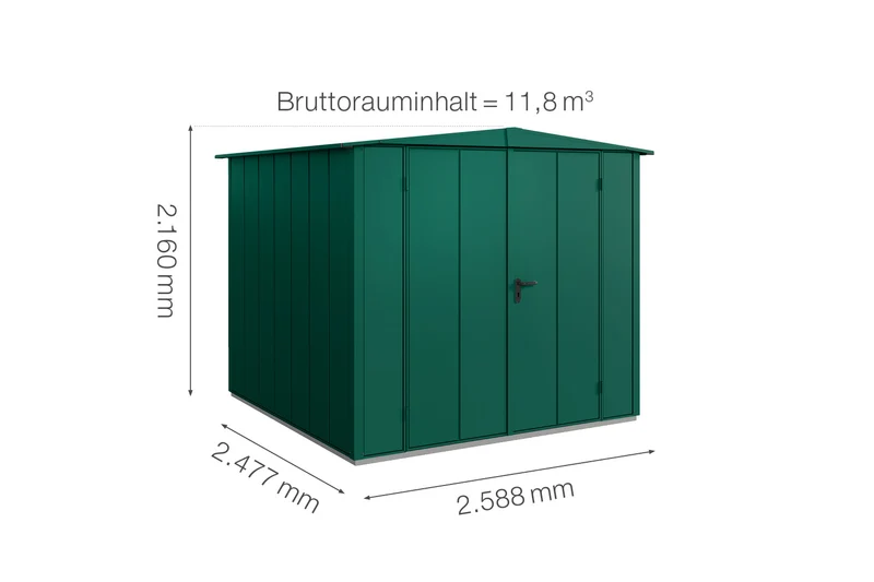 Hörmann Gerätehaus Modell Berry Modern Typ 2 mit Satteldach