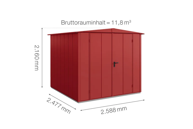 Hörmann Gerätehaus Modell Berry Modern Typ 2 mit Satteldach