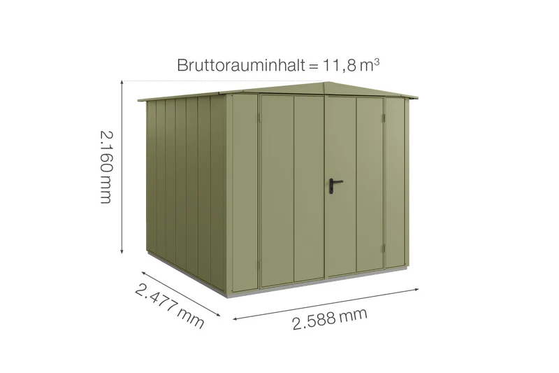 Hörmann Gerätehaus Modell Berry Modern Typ 2 mit Satteldach