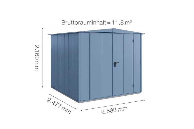 Hörmann Gerätehaus Modell Berry Modern Typ 2 mit Satteldach