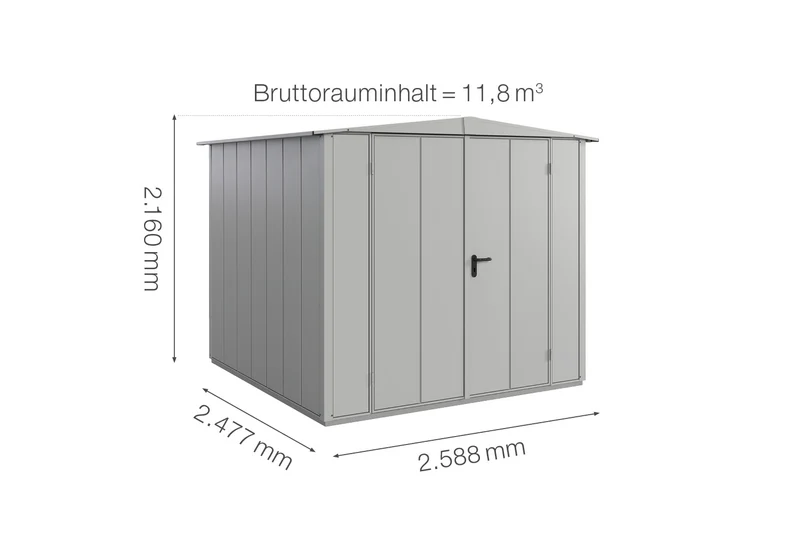 Hörmann Gerätehaus Modell Berry Modern Typ 2 mit Satteldach
