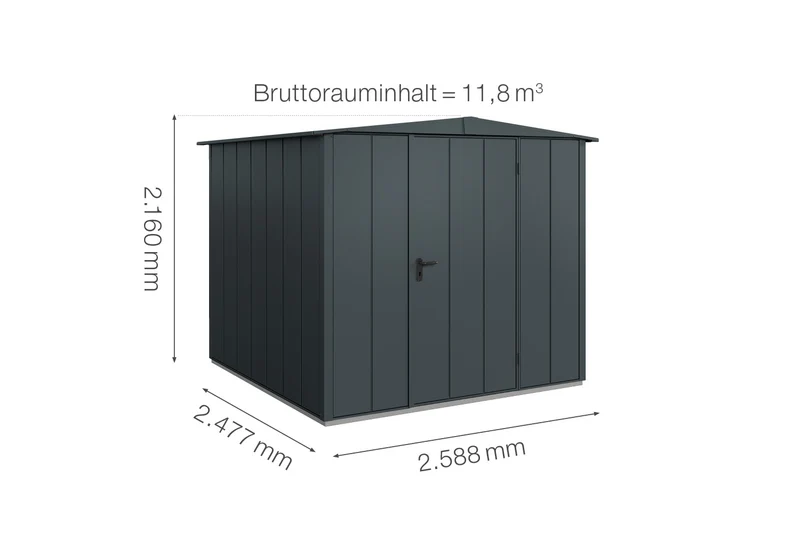 Hörmann Gerätehaus Modell Berry Modern Typ 2 mit Satteldach