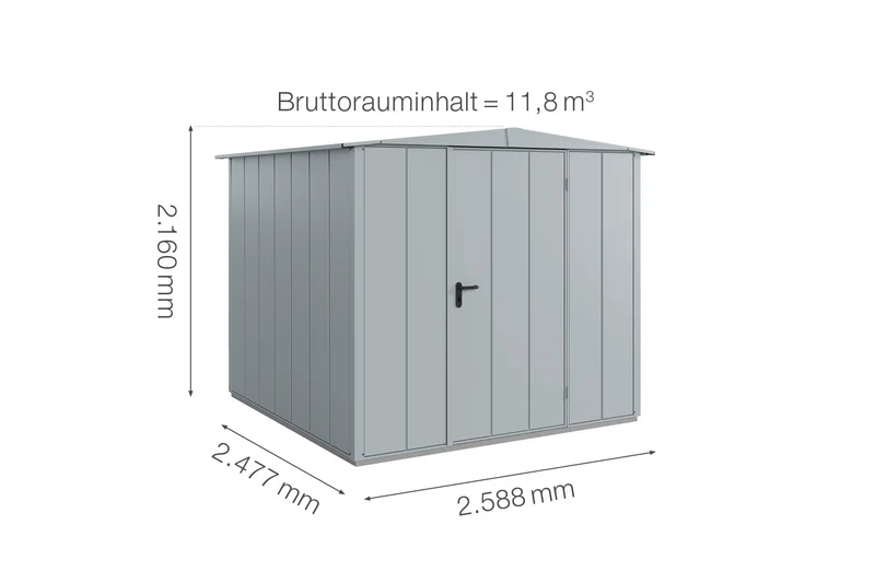 Hörmann Gerätehaus Modell Berry Modern Typ 2 mit Satteldach