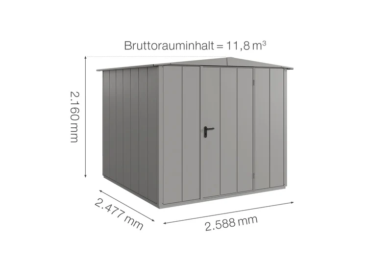 Hörmann Gerätehaus Modell Berry Modern Typ 2 mit Satteldach