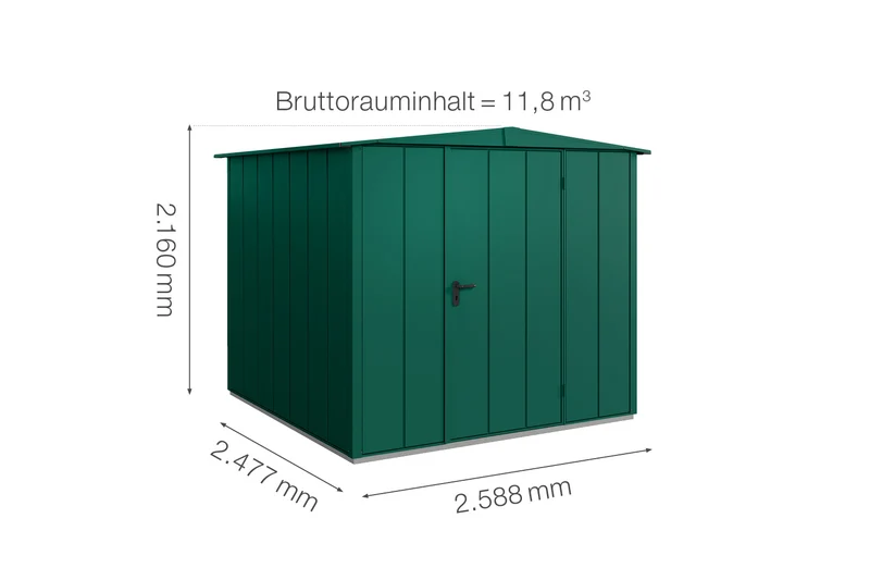 Hörmann Gerätehaus Modell Berry Modern Typ 2 mit Satteldach