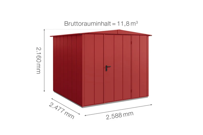 Hörmann Gerätehaus Modell Berry Modern Typ 2 mit Satteldach