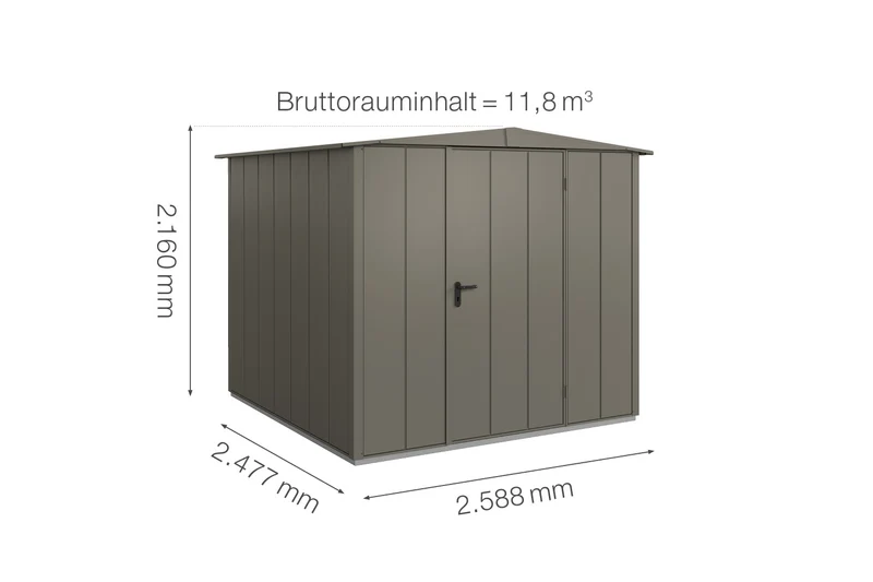 Hörmann Gerätehaus Modell Berry Modern Typ 2 mit Satteldach