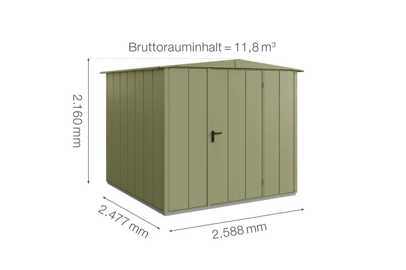 Hörmann Gerätehaus Modell Berry Modern Typ 2 mit Satteldach