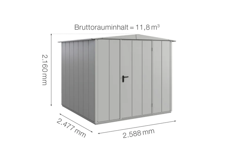 Hörmann Gerätehaus Modell Berry Modern Typ 2 mit Satteldach