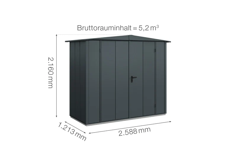 Hörmann Gerätehaus Modell Berry Modern Typ 1 mit Satteldach