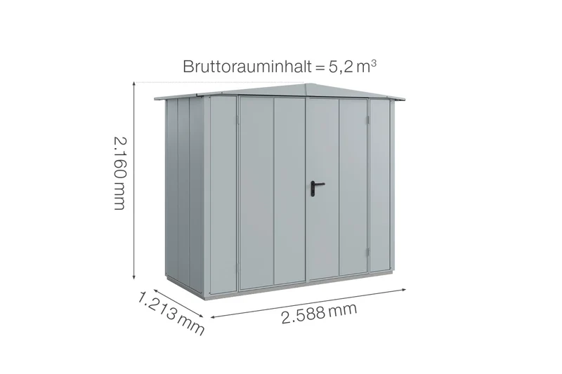 Hörmann Gerätehaus Modell Berry Modern Typ 1 mit Satteldach