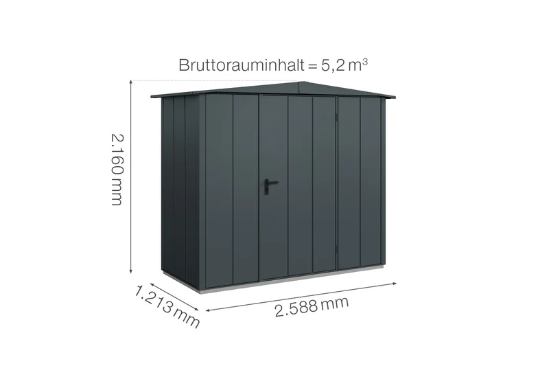 Hörmann Gerätehaus Modell Berry Modern Typ 1 mit Satteldach