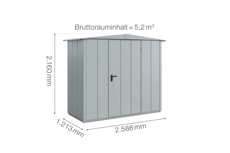 Hörmann Gerätehaus Modell Berry Modern Typ 1 mit Satteldach