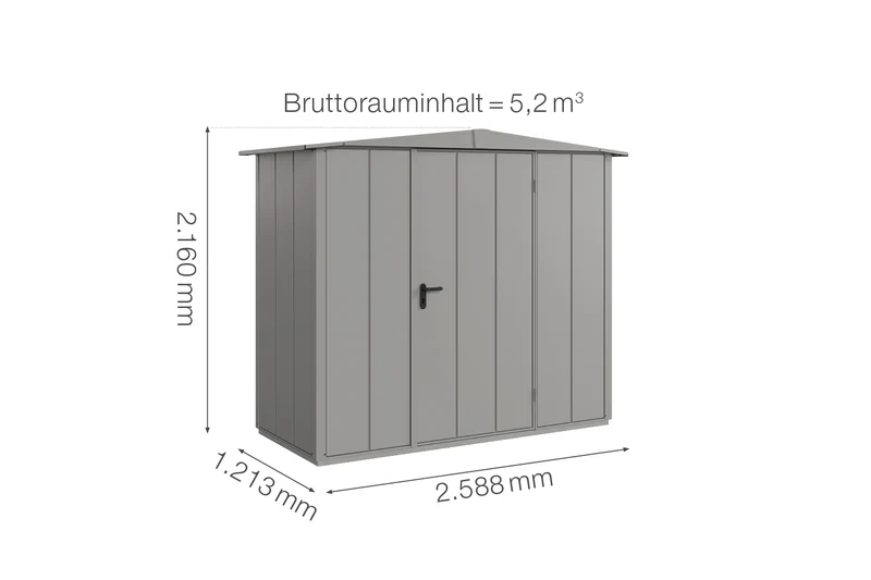 Hörmann Gerätehaus Modell Berry Modern Typ 1 mit Satteldach
