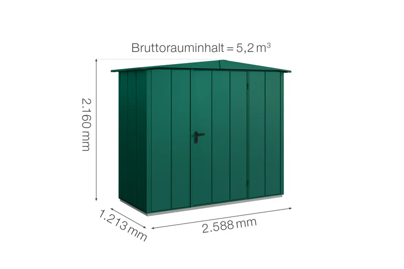 Hörmann Gerätehaus Modell Berry Modern Typ 1 mit Satteldach
