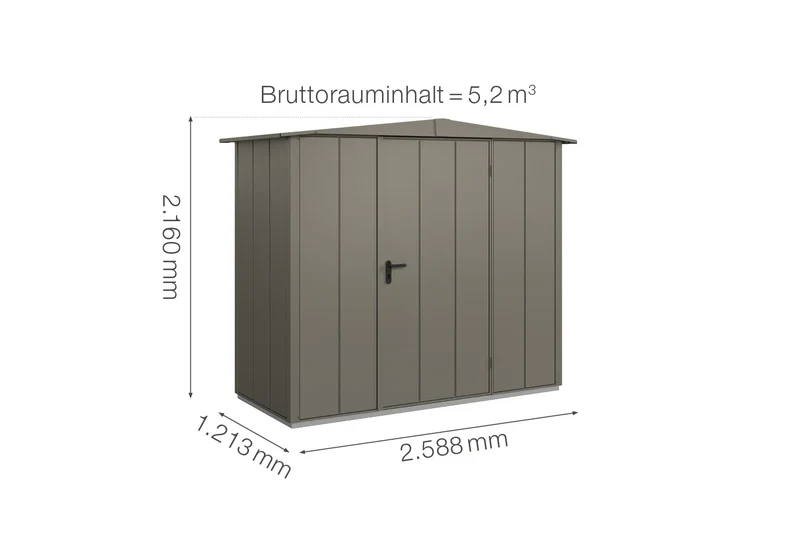 Hörmann Gerätehaus Modell Berry Modern Typ 1 mit Satteldach