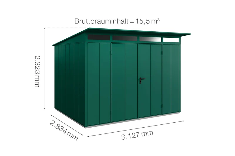 Hörmann Gerätehaus Modell Berry Modern Typ 3 mit Pultdach