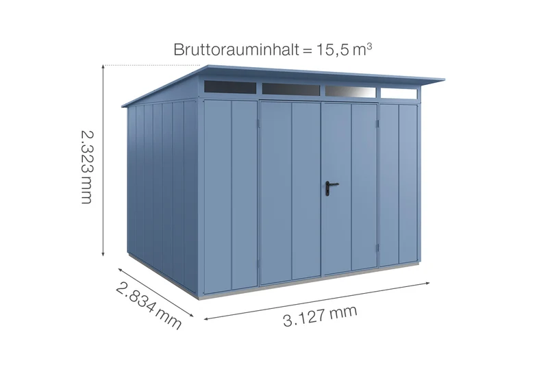 Hörmann Gerätehaus Modell Berry Modern Typ 3 mit Pultdach