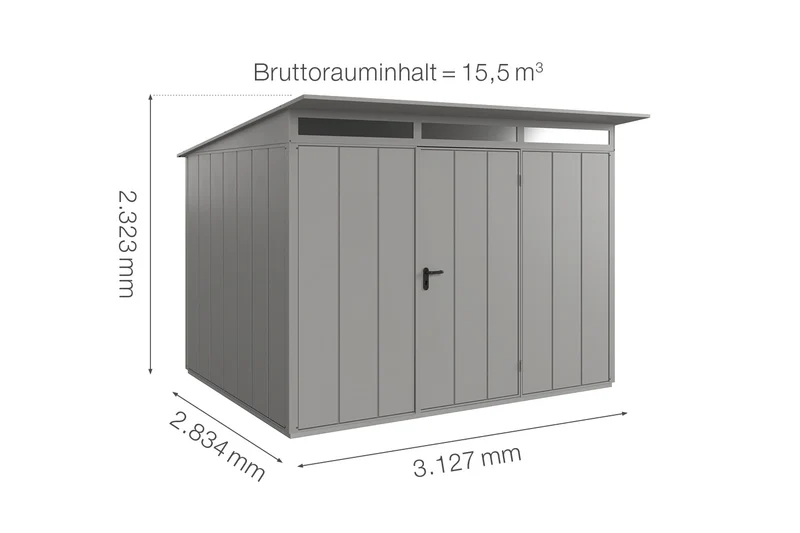 Hörmann Gerätehaus Modell Berry Modern Typ 3 mit Pultdach
