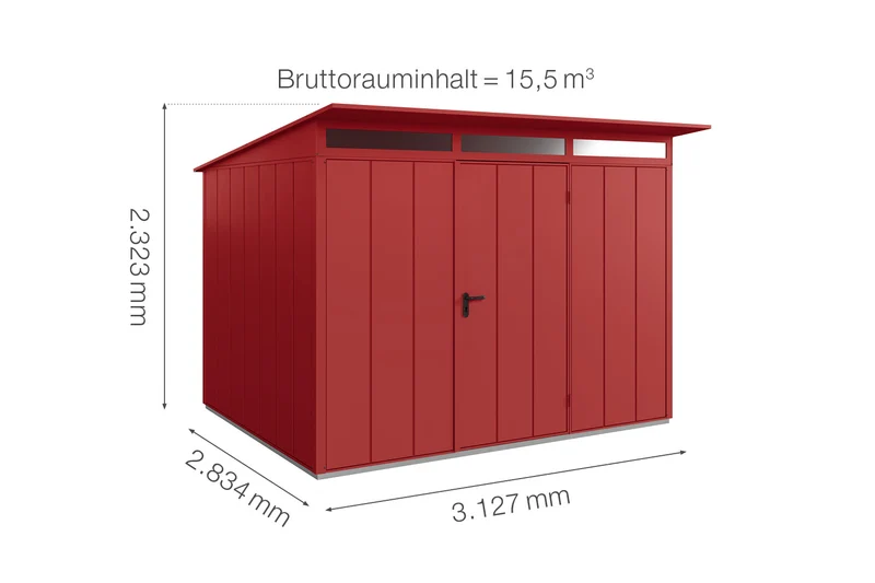 Hörmann Gerätehaus Modell Berry Modern Typ 3 mit Pultdach